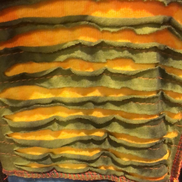 Groovy, colorful hoodie Beautiful colors Full length zipper with a hood.Size L. - Picture 5 of 7